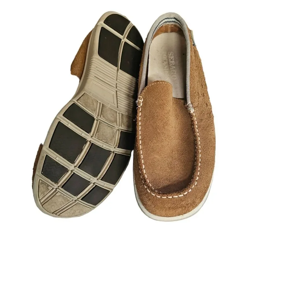 SEBAGO Dock Slides Nubuck Darling Light‎ Brown Suede Size 9.5